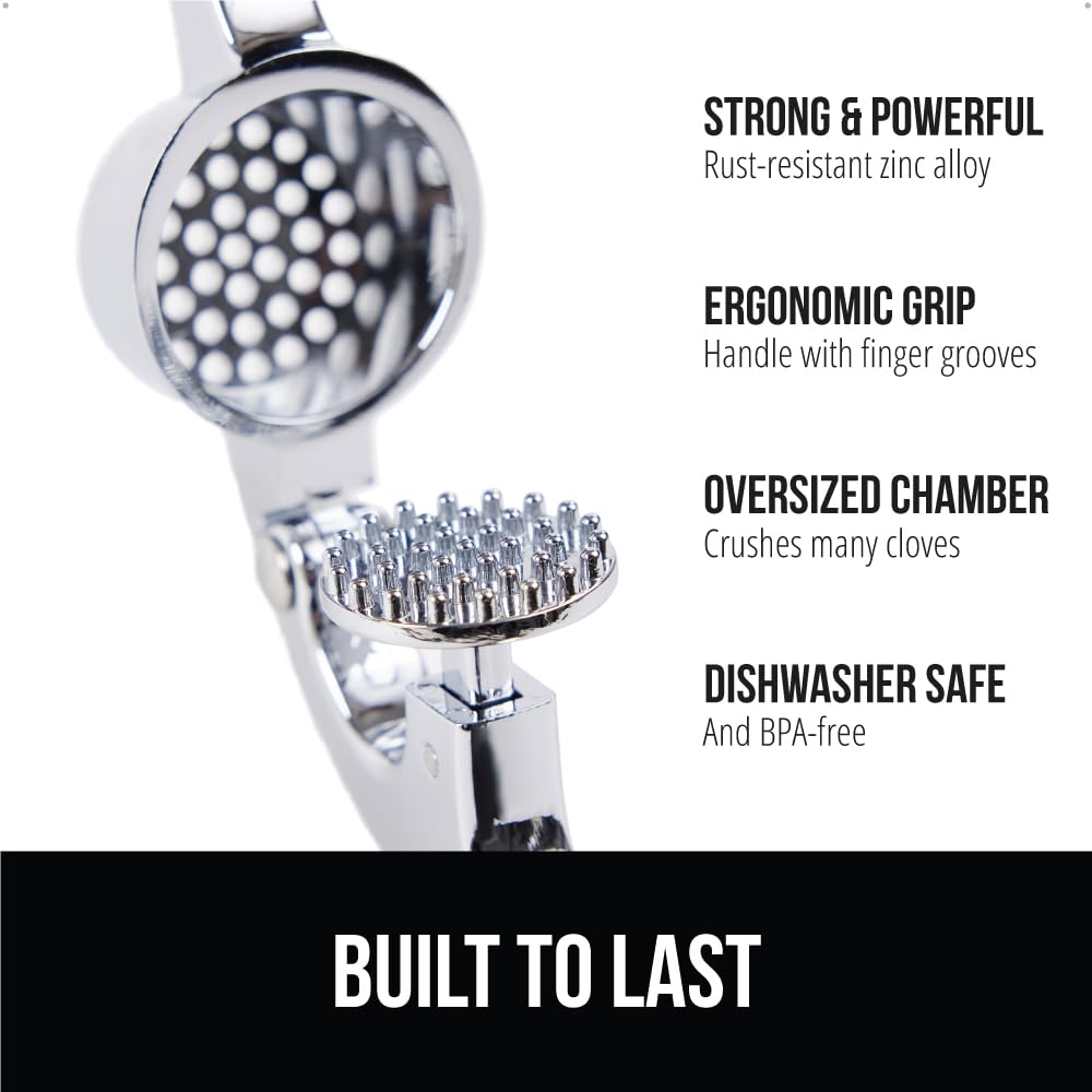 Pelador de ajo Gorilla Grip con silicona para pelado rápido y seguro.