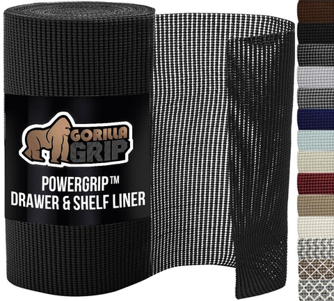 GORILLA GRIP powerGRIP: forro de cajón sin adhesivo para evitar deslizamientos.