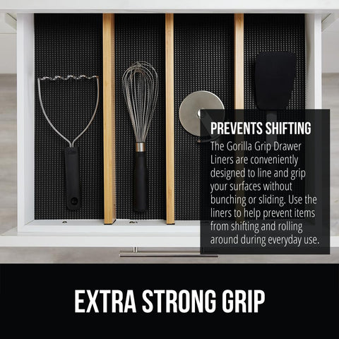 GORILLA GRIP powerGRIP: forro de estante oficina mantiene objetos en su lugar.