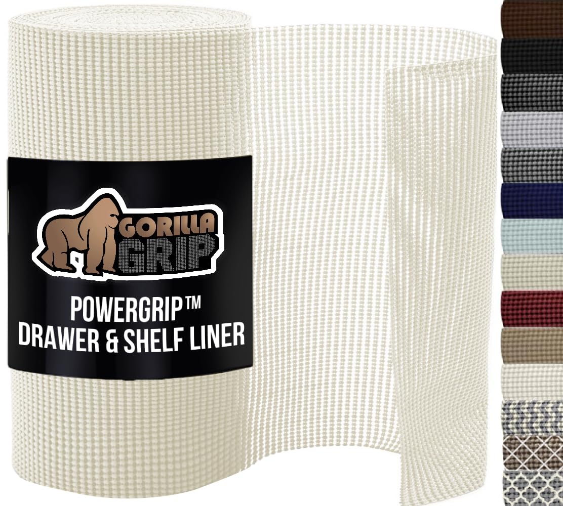 gorilla grip powergrip, forro de cajón en instalación, evita deslizamientos y mantiene el contenido estable.