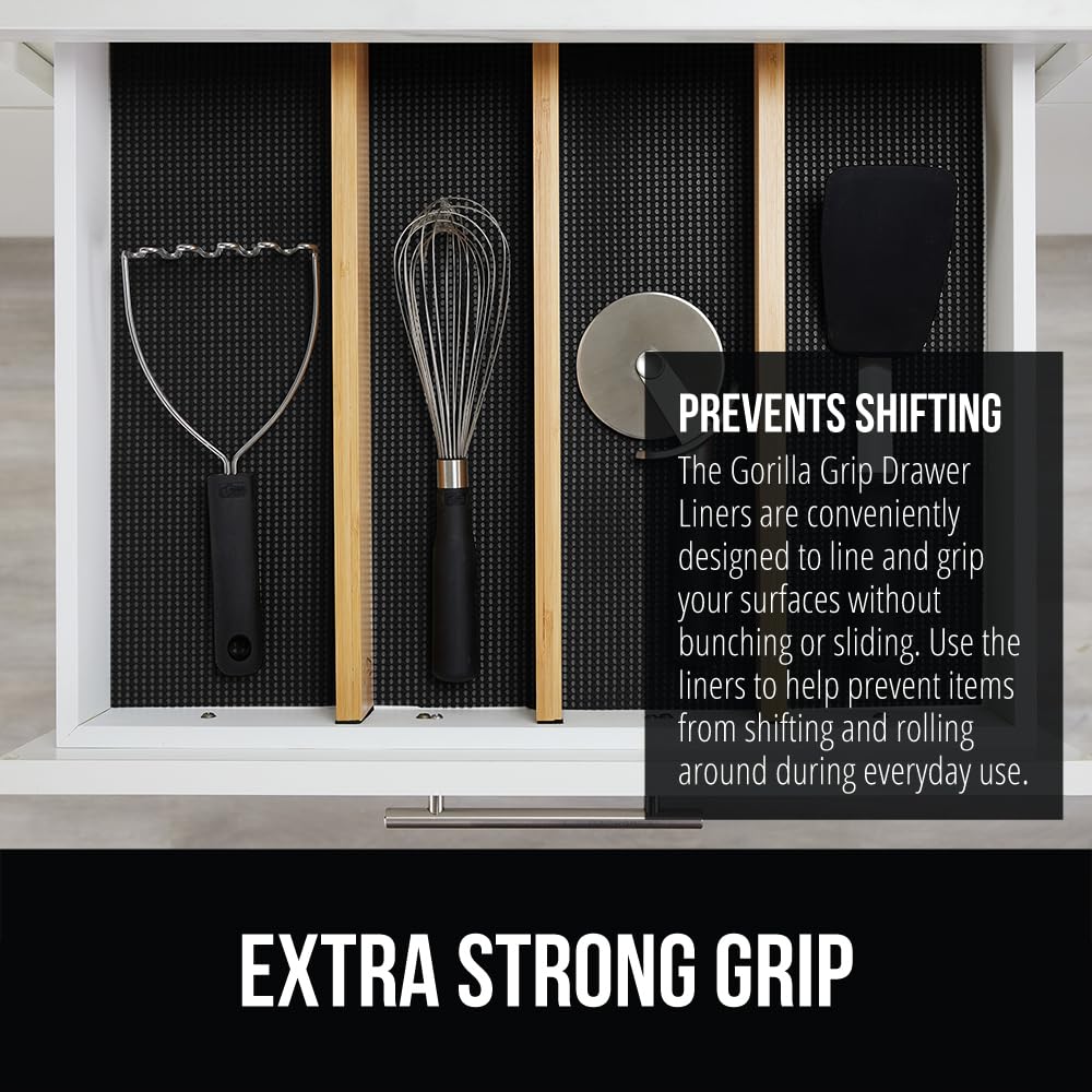 GORILLA GRIP powerGRIP, protección de superficies para cajones y armarios.