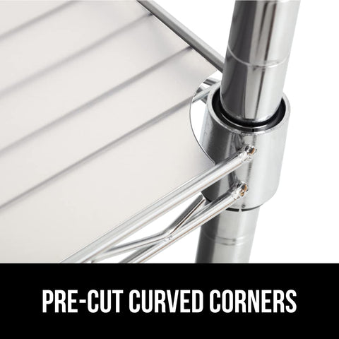 GORILLA GRIP ShelfGuard, ideal para armarios y cocinas, optimiza espacio.