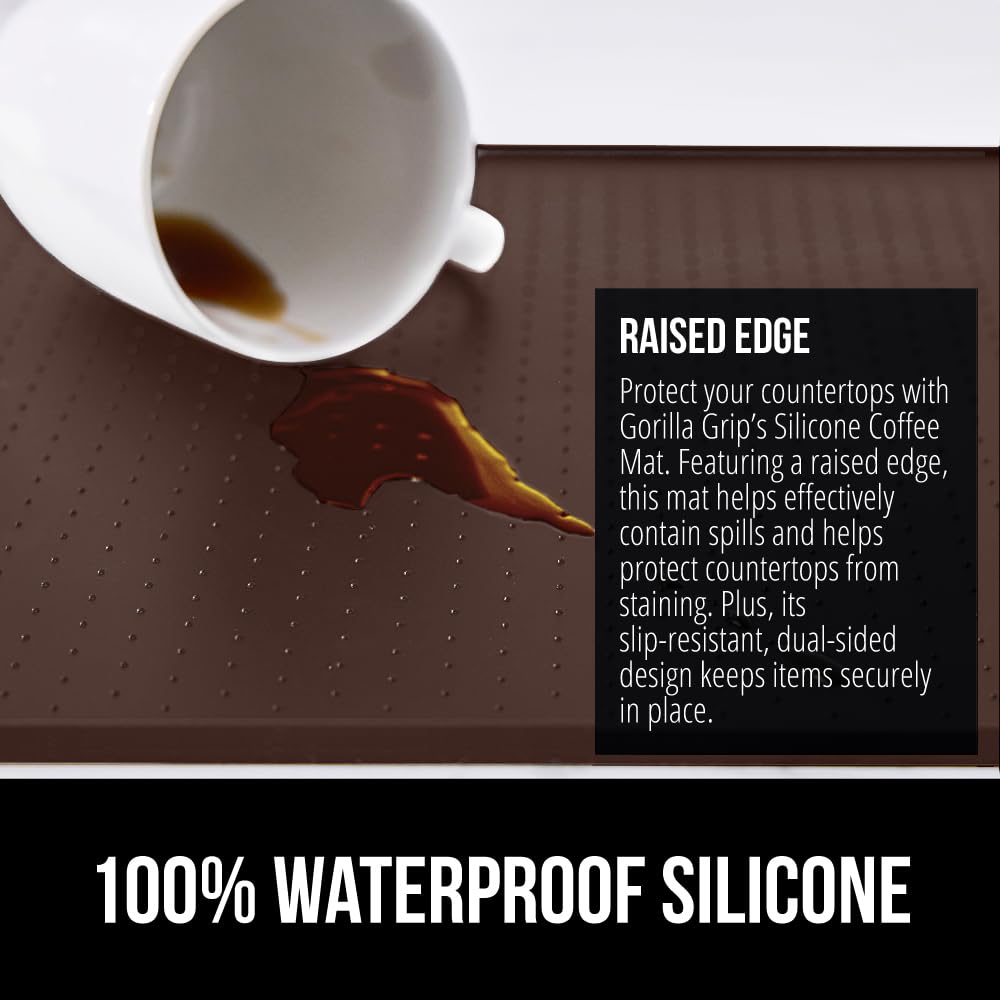 GORILLA GRIP Protege encimera con borde elevado que contiene líquidos