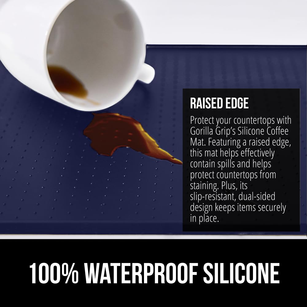 Gorilla Grip silicona resistente al calor apta para cafetera caliente y limpieza en lavavajillas.