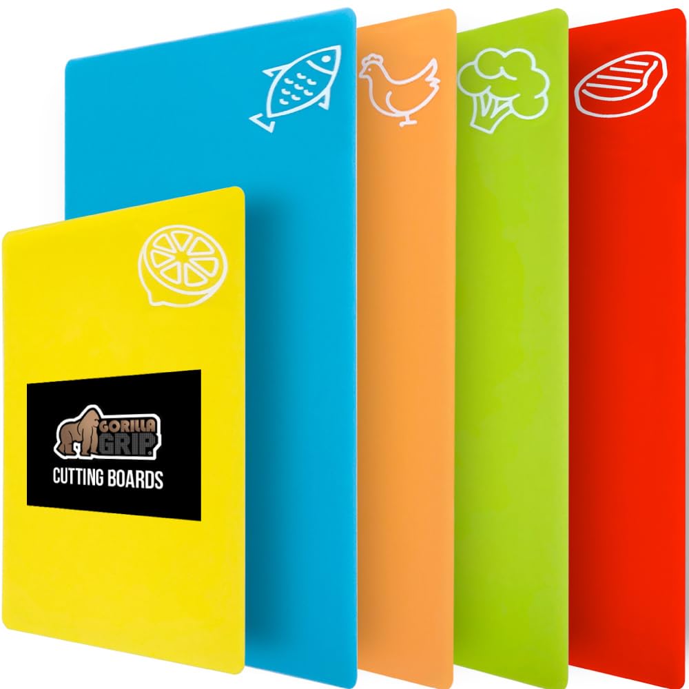 Gorilla Grip: tablas flexibles con iconos para evitar cruces entre alimentos.