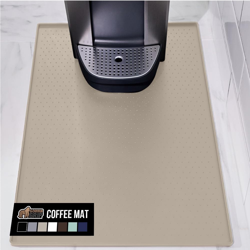 Tapete Gorilla Grip de silicona para café mantiene estable la máquina y protege la encimera