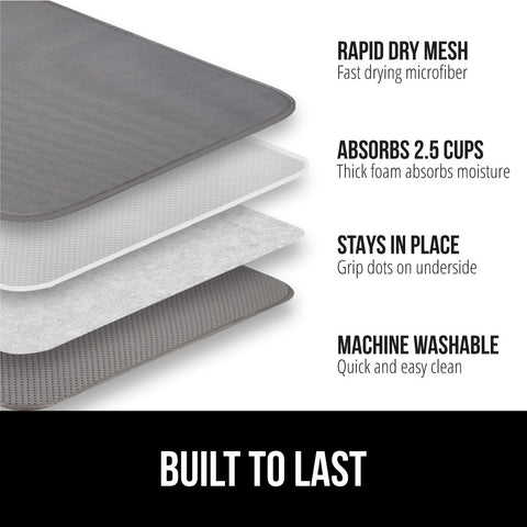 Gorilla Grip Ultra superficie-rapido-secado facilita secar cubiertos y tazas.