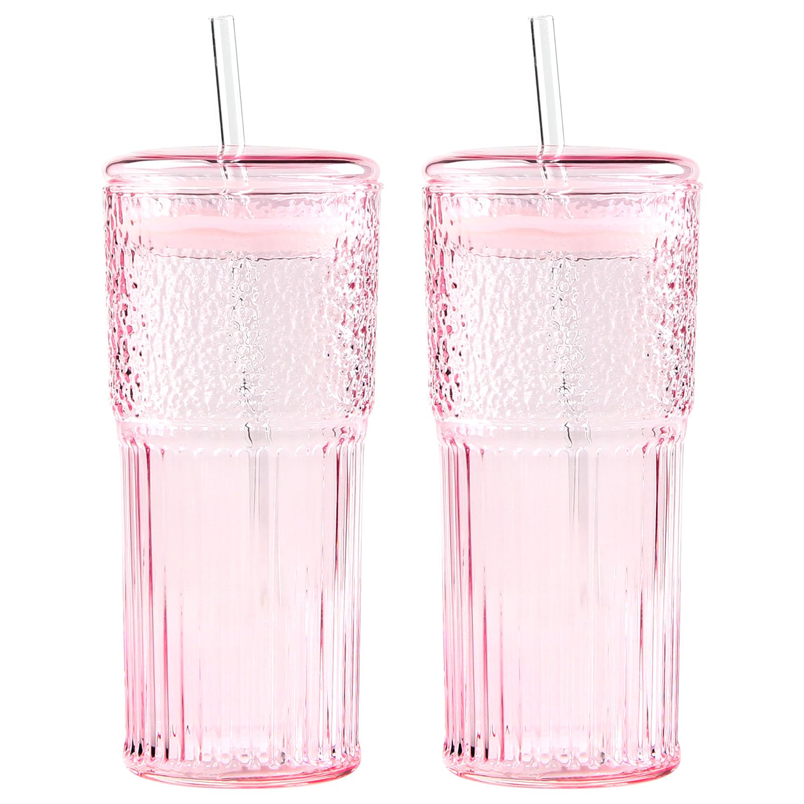 Vaso GOSCHE 20oz con tapa y pajilla para café frío, listo para salir