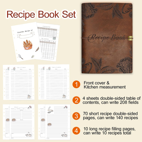 GoShambar interior cuaderno, páginas numeradas para encontrar recetas rápidamente