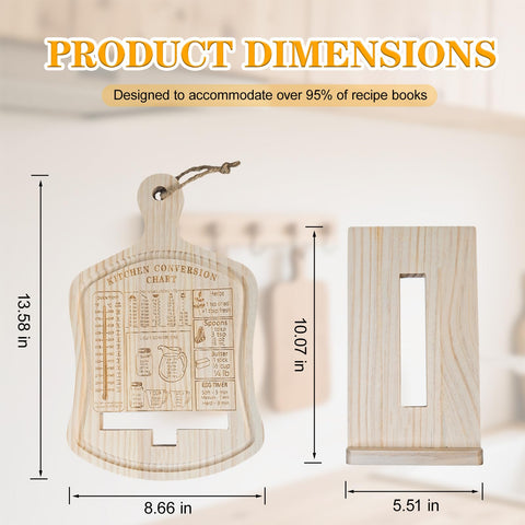 GoShambar porta-recetas de pino premium, durable y estable