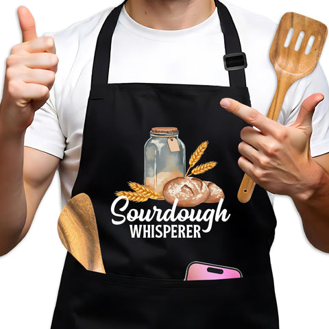 GOSJINNK Delantal divertido Susurrador de masa madre para cocinar con humor.