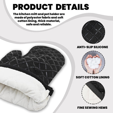 Guantes GOSJINNK resisten hasta 200 ℃ para seguridad al hornear.