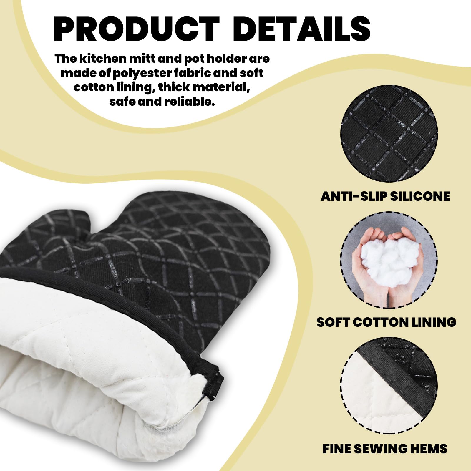 GOSJINNK: manoplas con anilla para colgar y ahorrar espacio en la cocina.