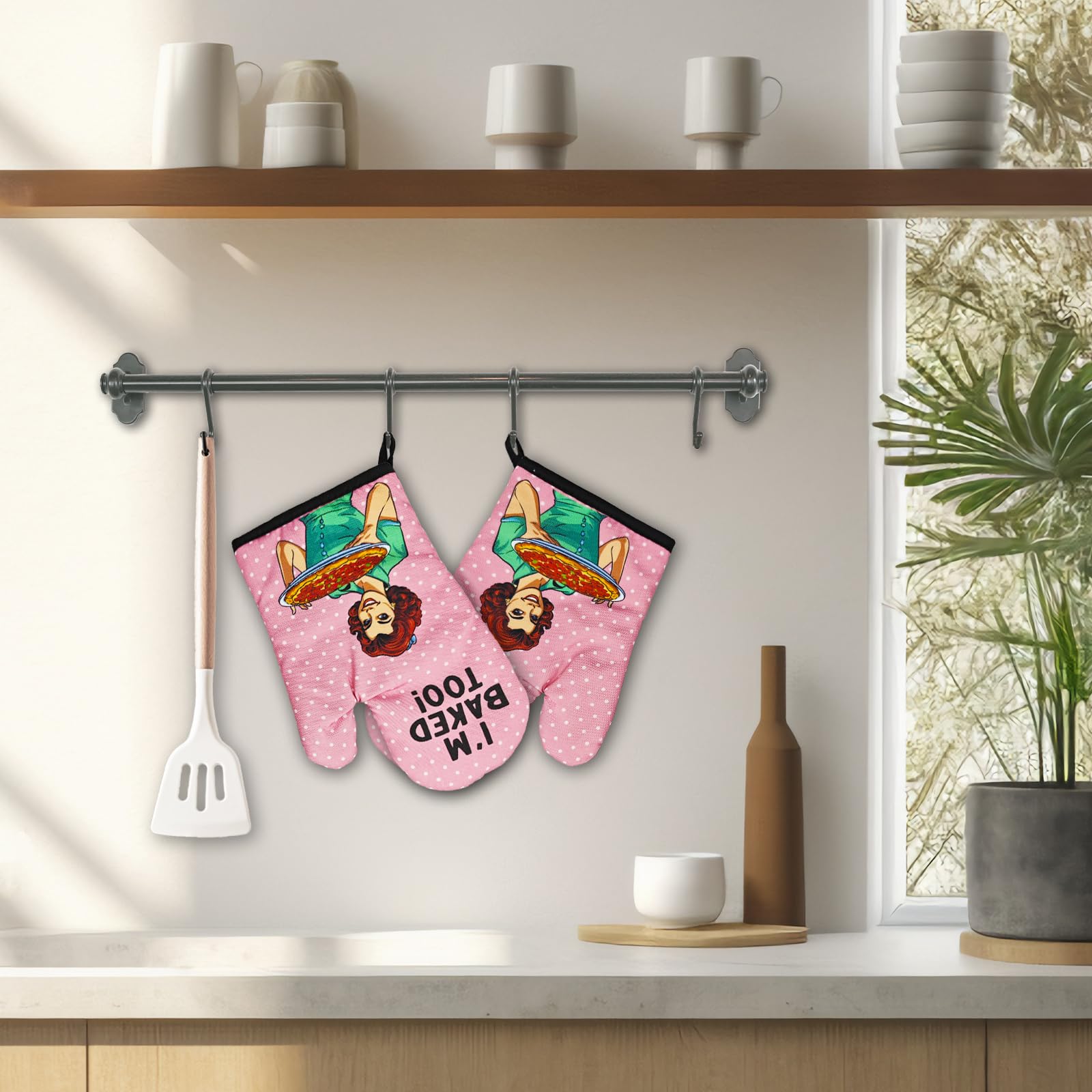 Guantes de horno GOSJINNK: diseño colorido que anima la cocina.