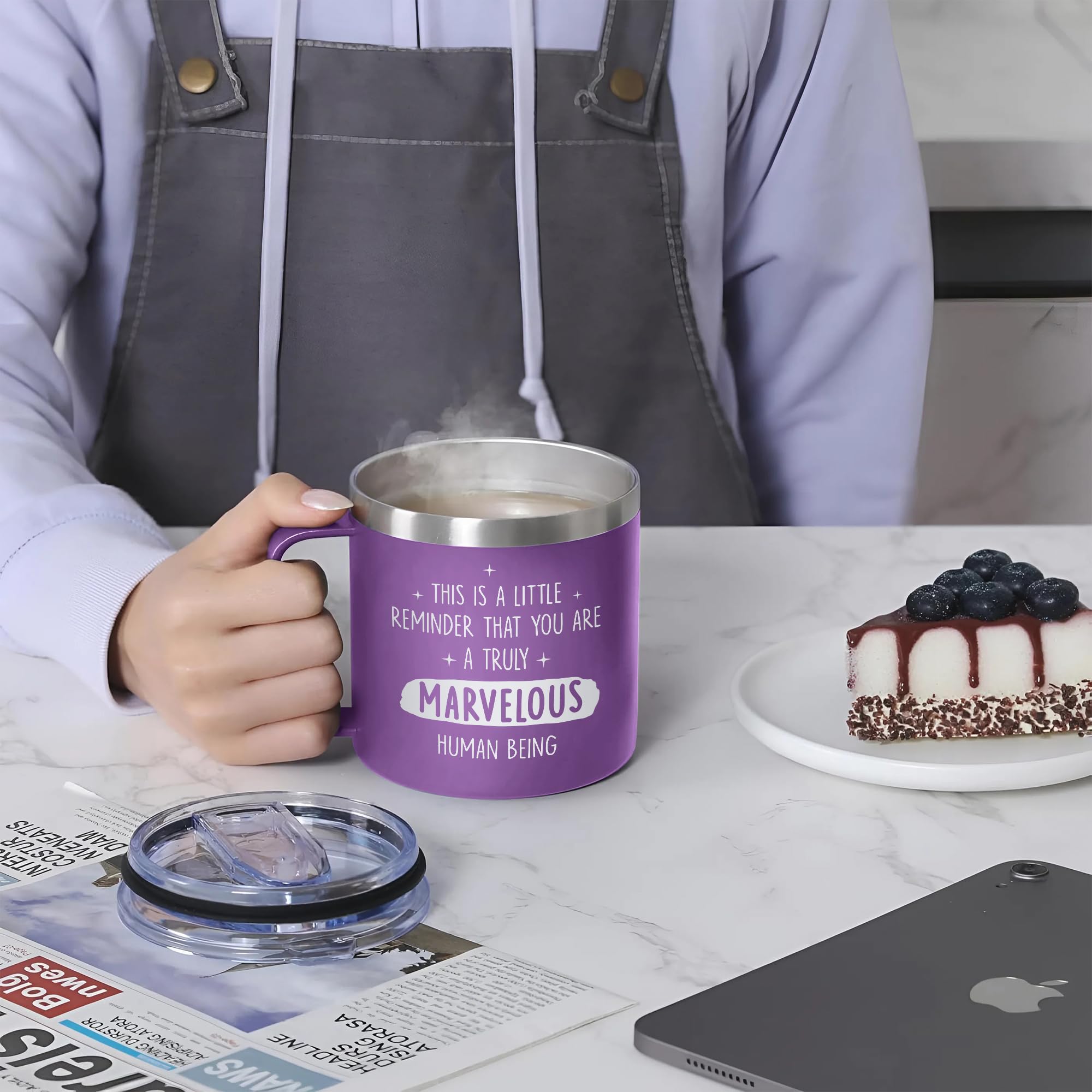 Capacidad de 14oz de la taza Gossby con tapa y pajilla