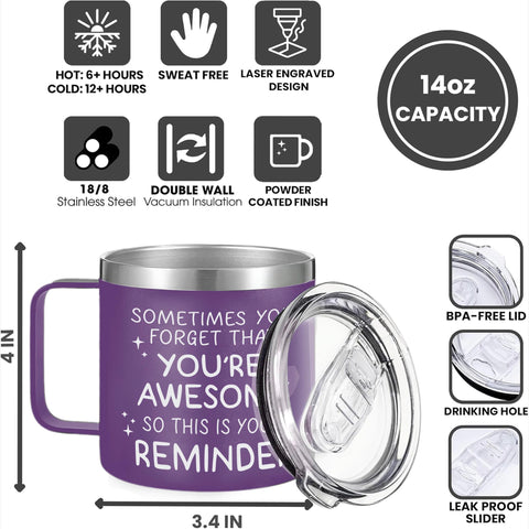 Taza Gossby inspiradora para docentes, doble pared aislante