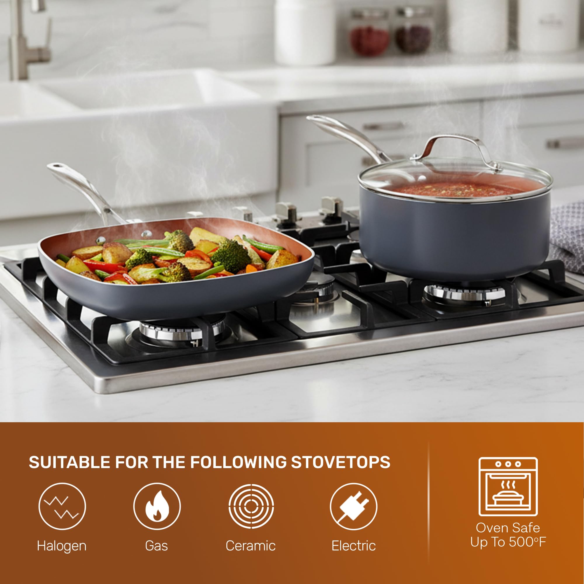 Utensilios de cocina Gotham Steel incluidos para mayor versatilidad