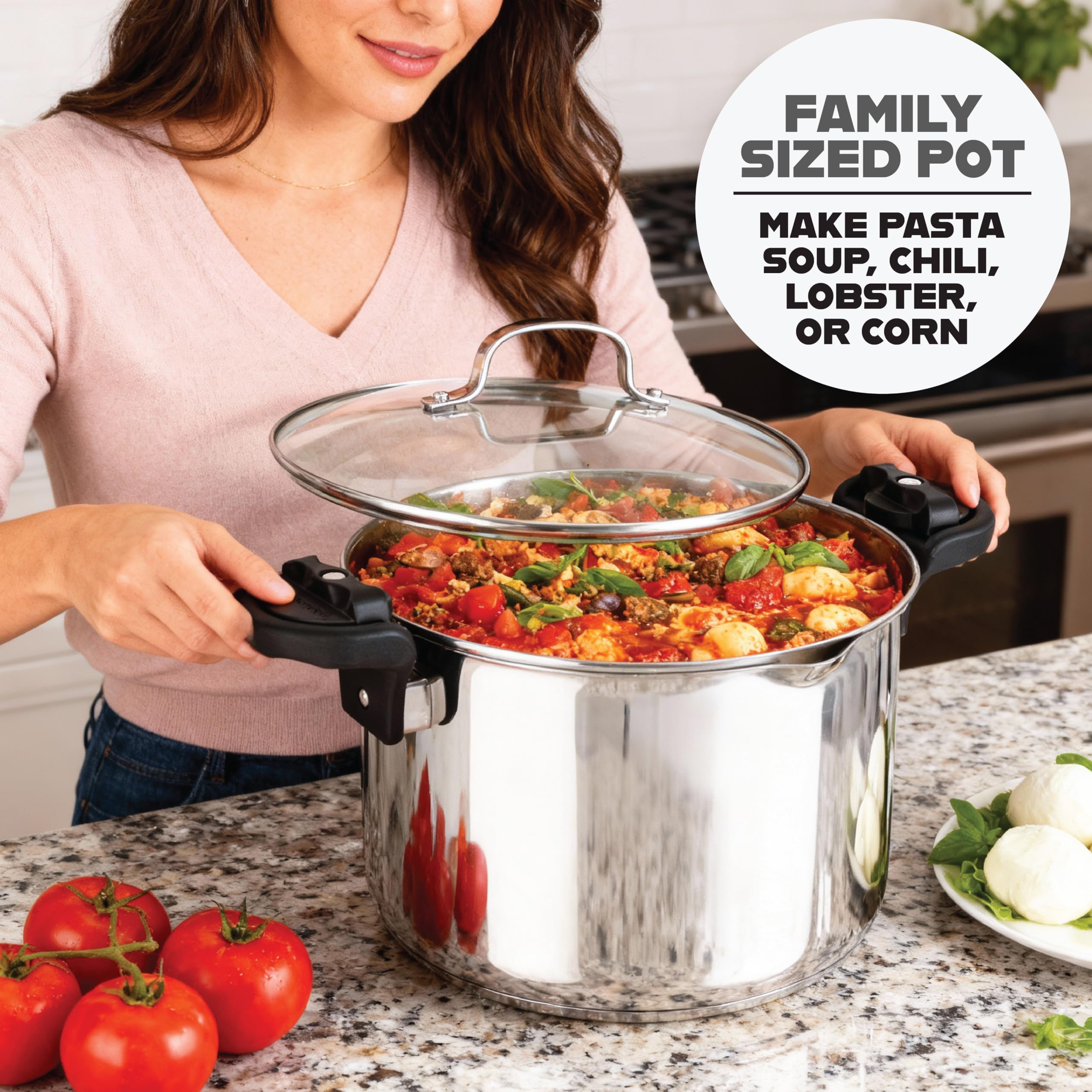 GOTHAM STEEL olla 8qt perfecta para sopa y pasta