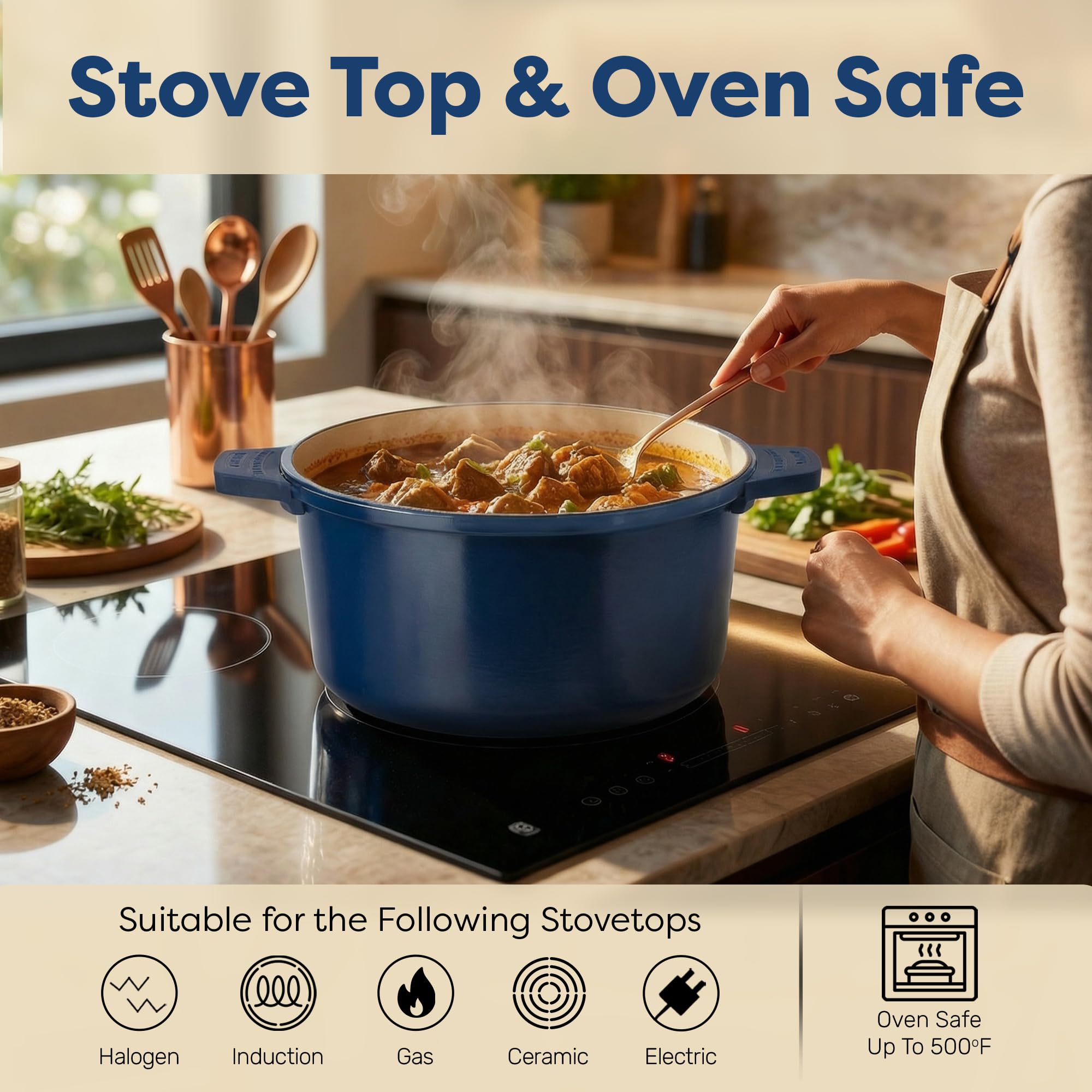 Compatible con inducción y cocinas modernas, Gotham Steel facilita la cocina diaria.