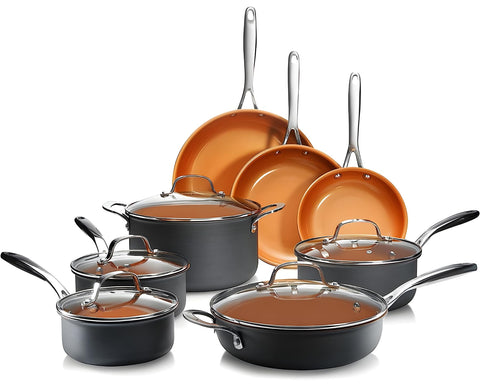 Conjunto Gotham Steel Pro 13 piezas para empezar a cocinar fácilmente.