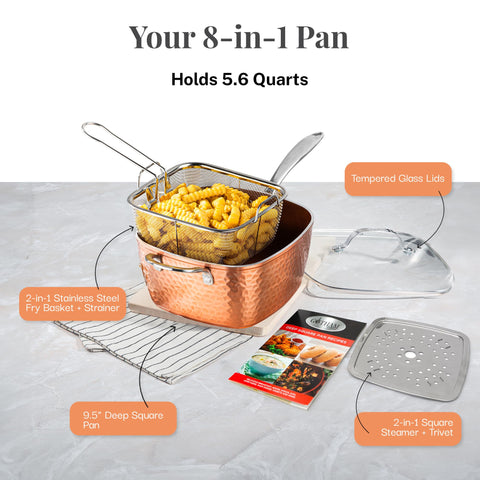Gotham Steel: cesta de fritura para fritos crujientes y control de grasa