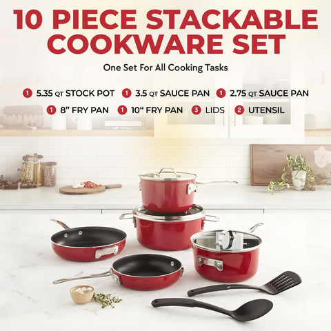 Gotham Steel: superficie antiadherente 3x para cocinar con menos aceite.