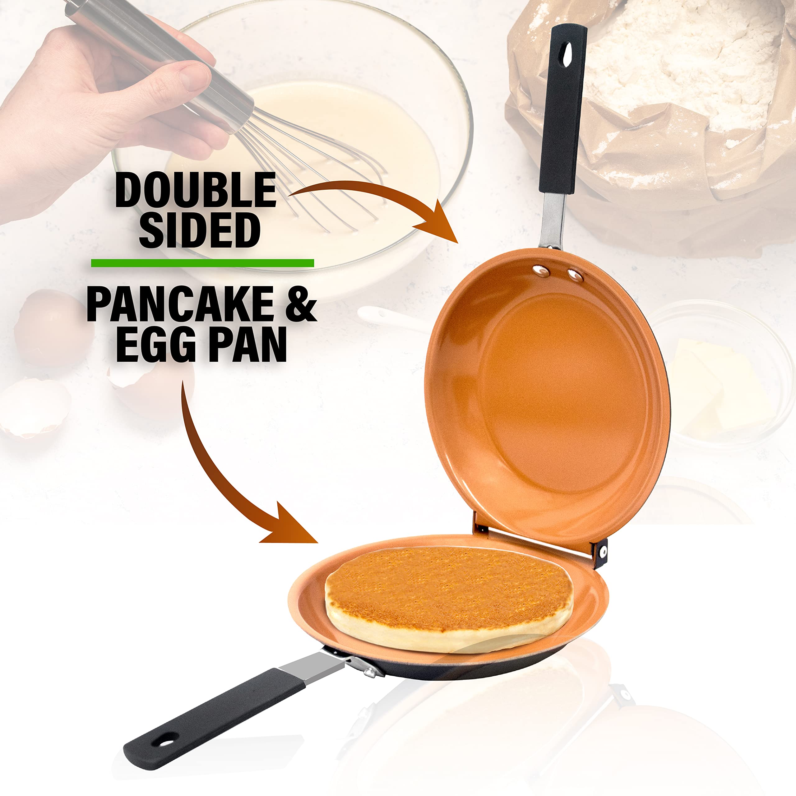Gotham Steel Tortilla Francesa Dos Caras, coccion uniforme