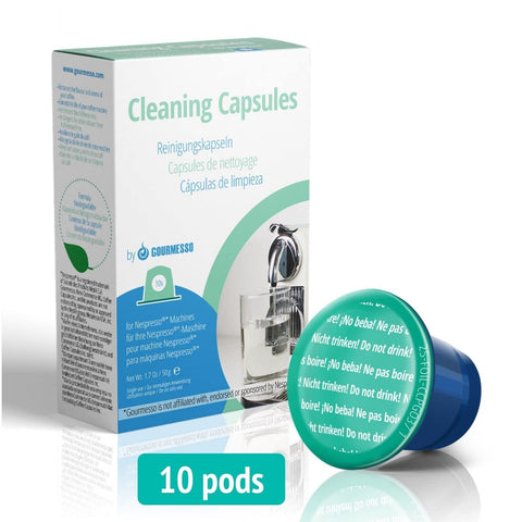 Gourmesso método sencillo: inserta la cápsula y enjuaga para limpiar.
