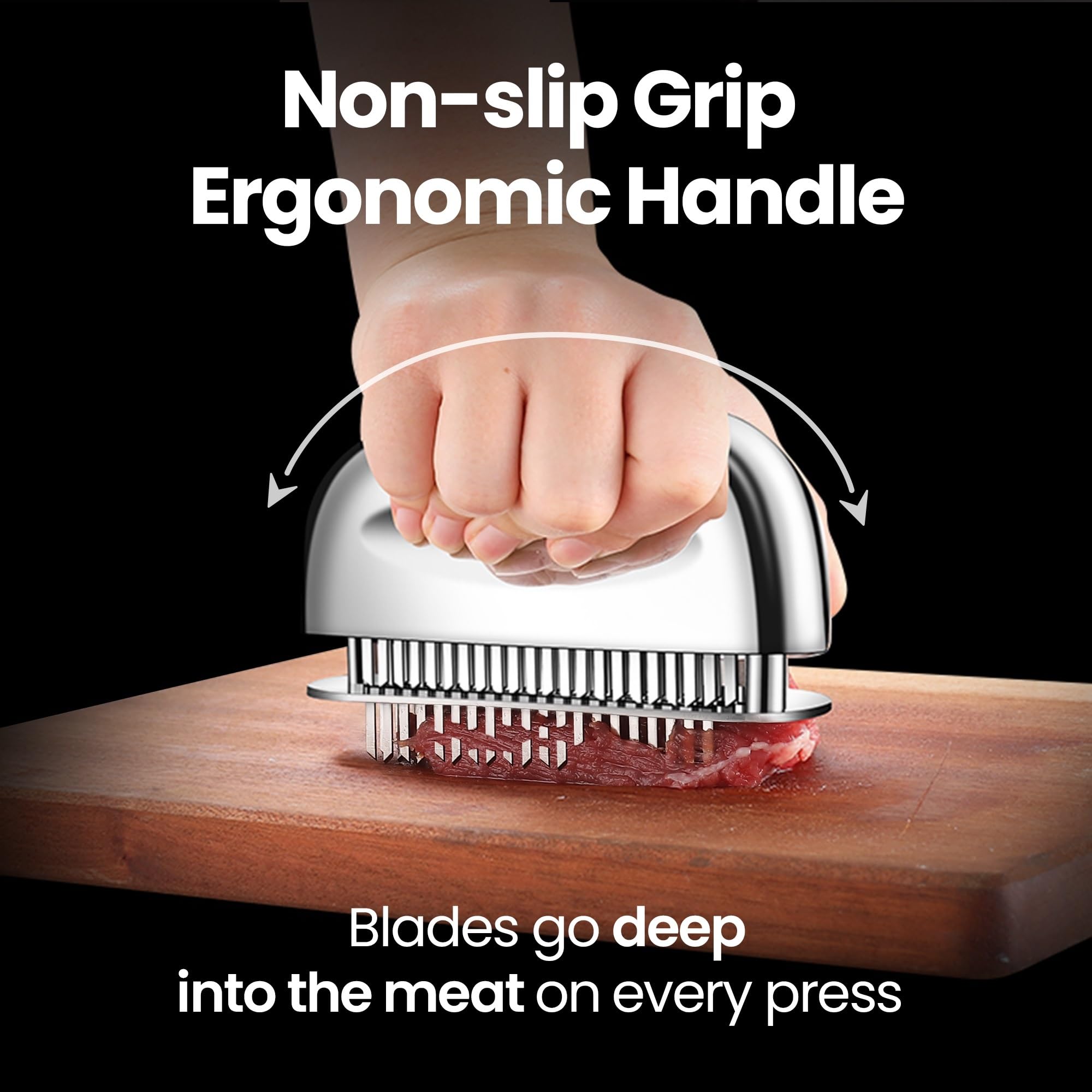 Ablandador Gourmet Easy con manija ergonómica para presión uniforme.