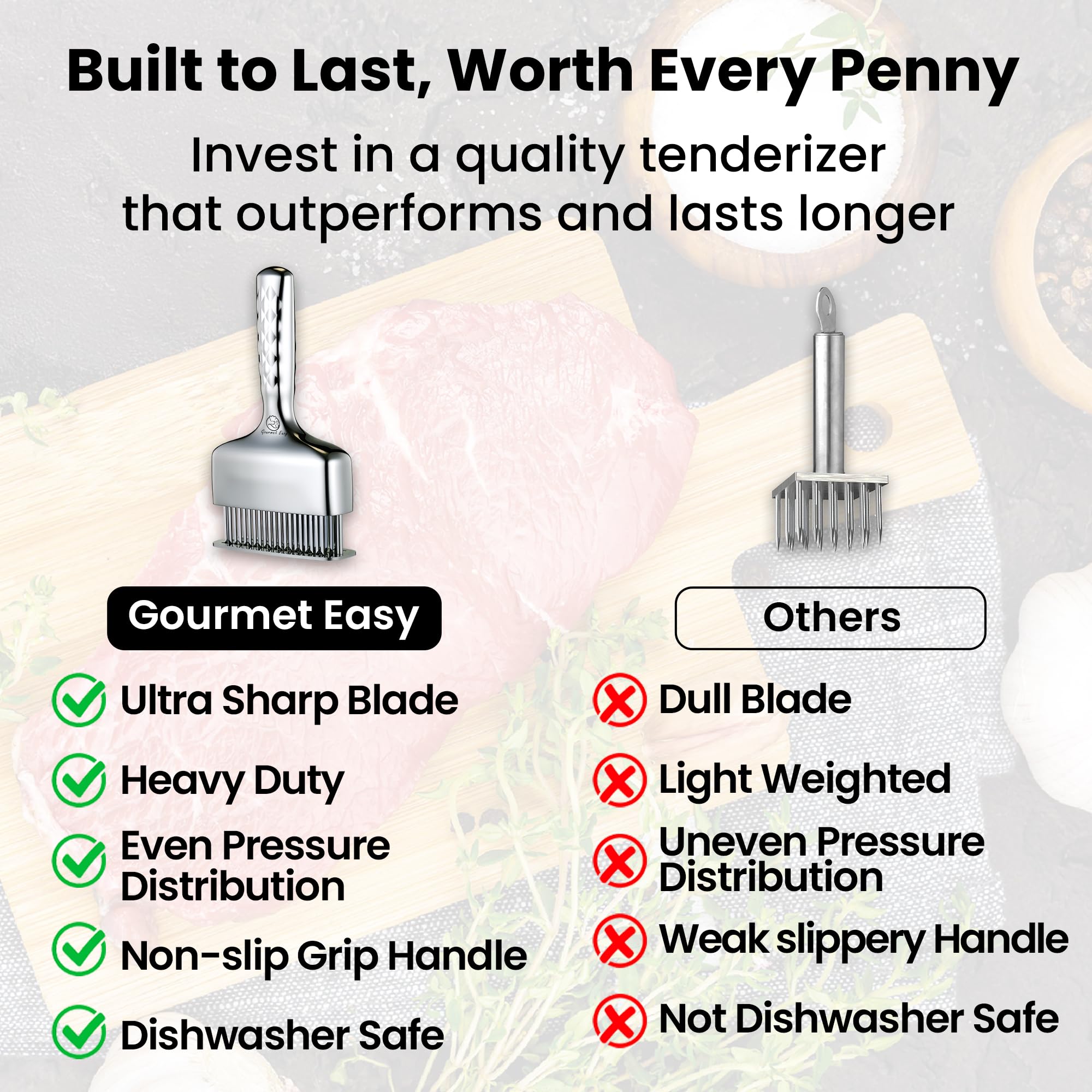 Gourmet Easy uso multipropósito para carne, pollo y cerdo
