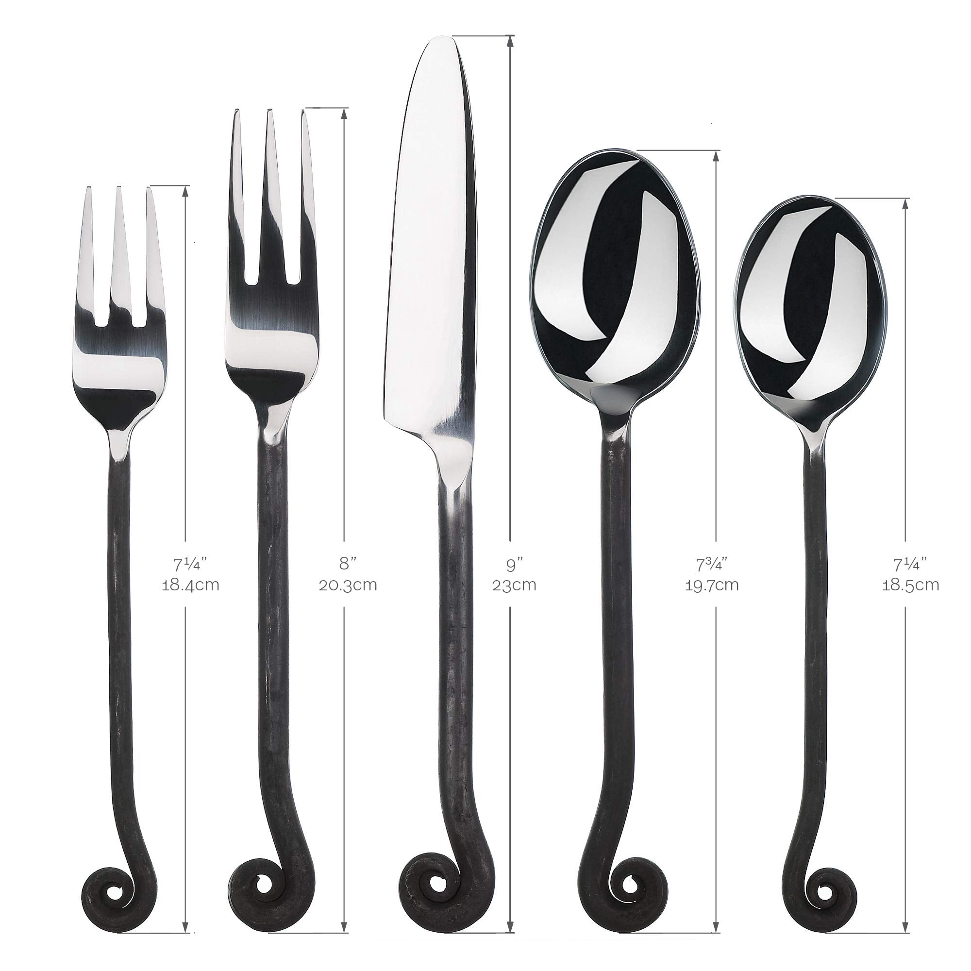 Gourmet Settings Treble Clef: acero inoxidable 18/10, alta durabilidad.