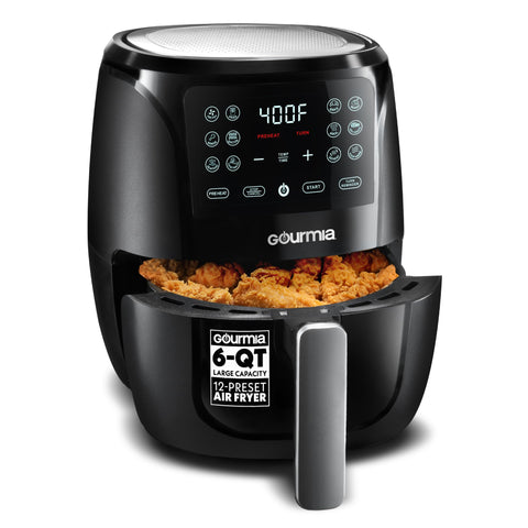 Gourmia Air Fryer 6 Qt, capacidad familiar para comidas rápidas