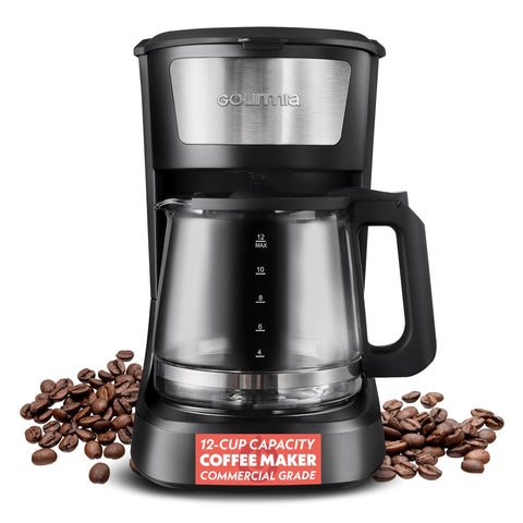 Gourmia cafetera 12 tazas con función un toque para empezar rápido
