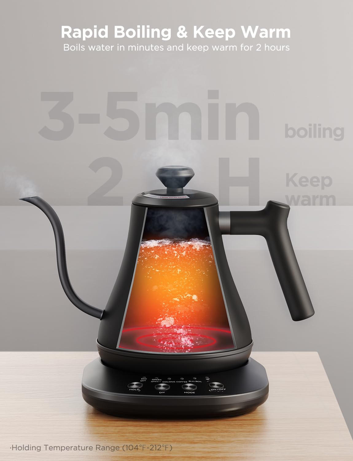 Hervidor Govee 0.8 L para una taza perfecta.