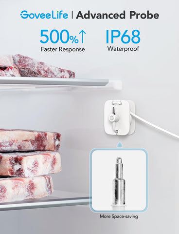 GoveeLife termómetro congelador con pantalla cristal para ver la temperatura de un vistazo.