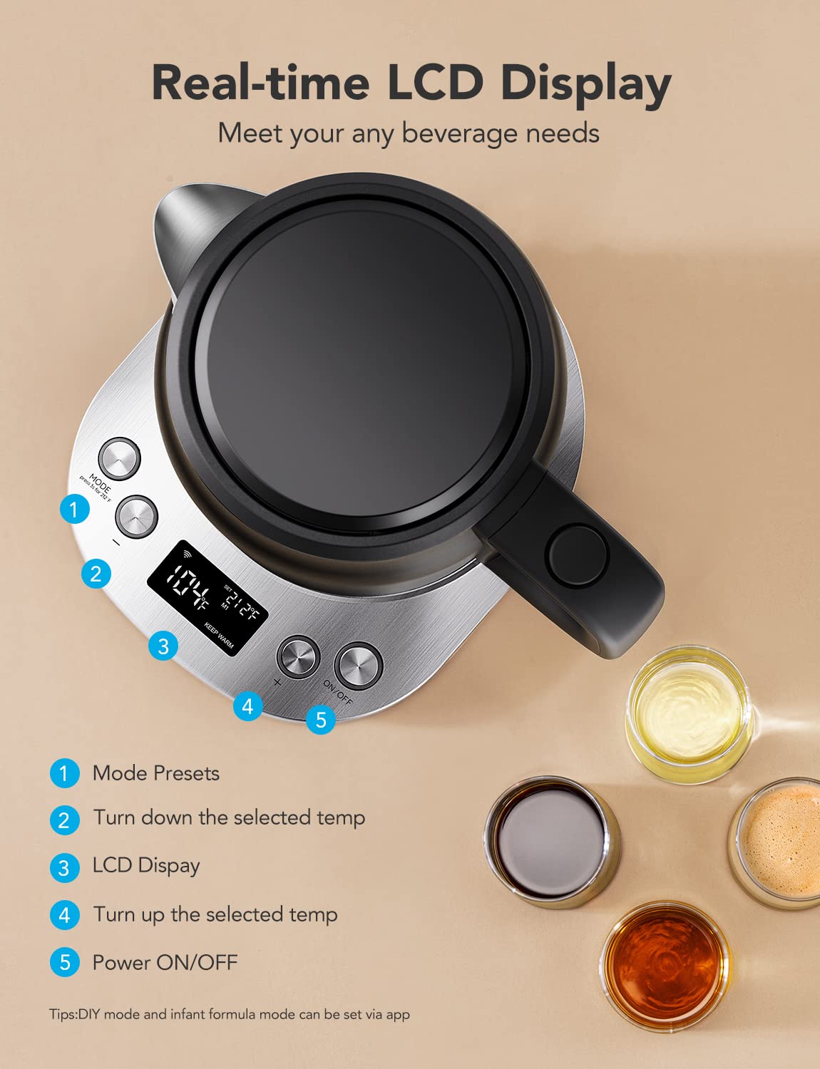 GoveeLife acero inoxidable sin BPA para seguridad y durabilidad