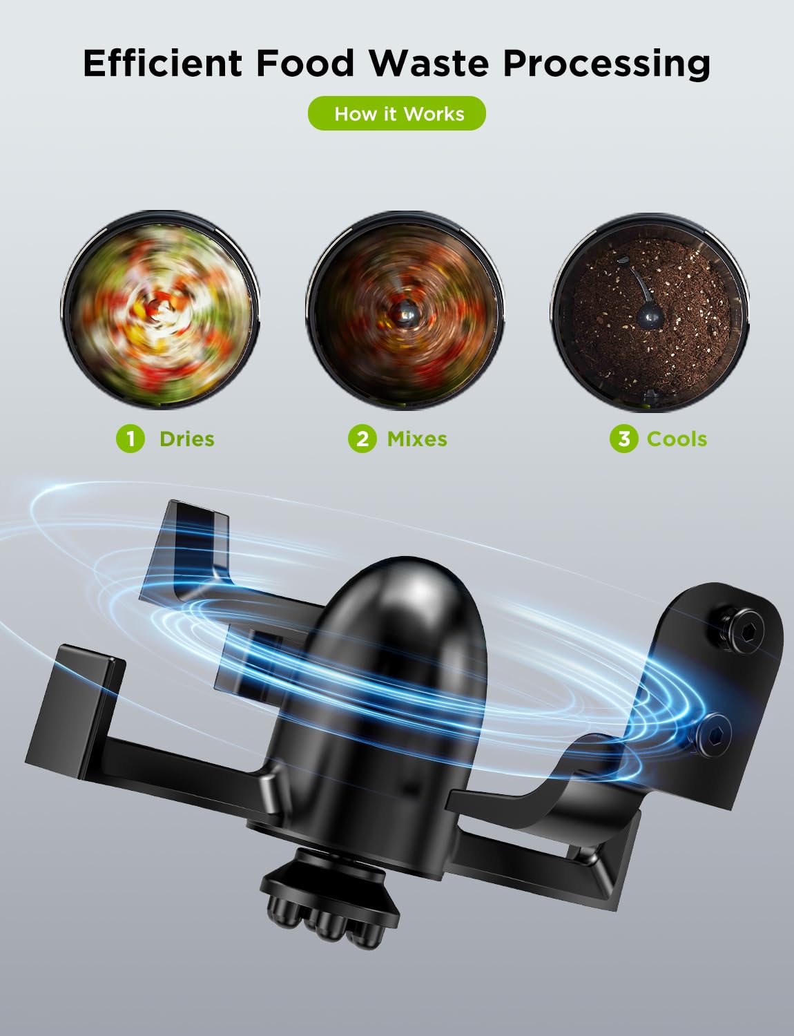 GoveeLife Composter colocación en encimera, ideal para cocinas modernas.
