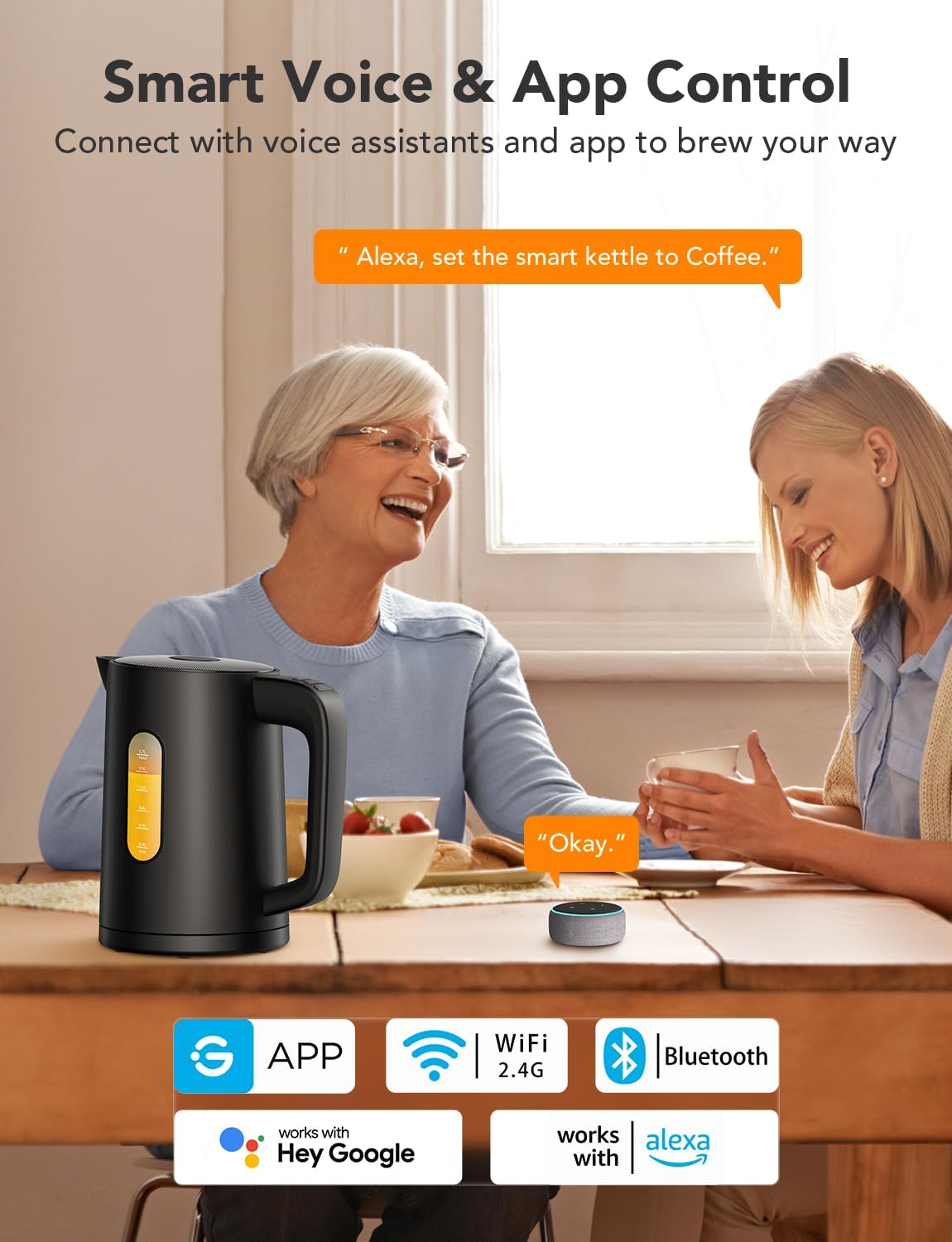 GoveeLife admite control por voz con Alexa y el Asistente de Google.
