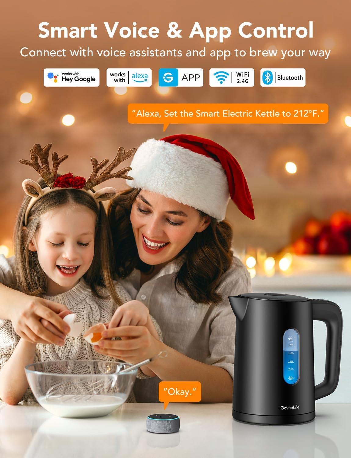 GoveeLife muestra LED de volumen en la ventana, facilita revisar agua.