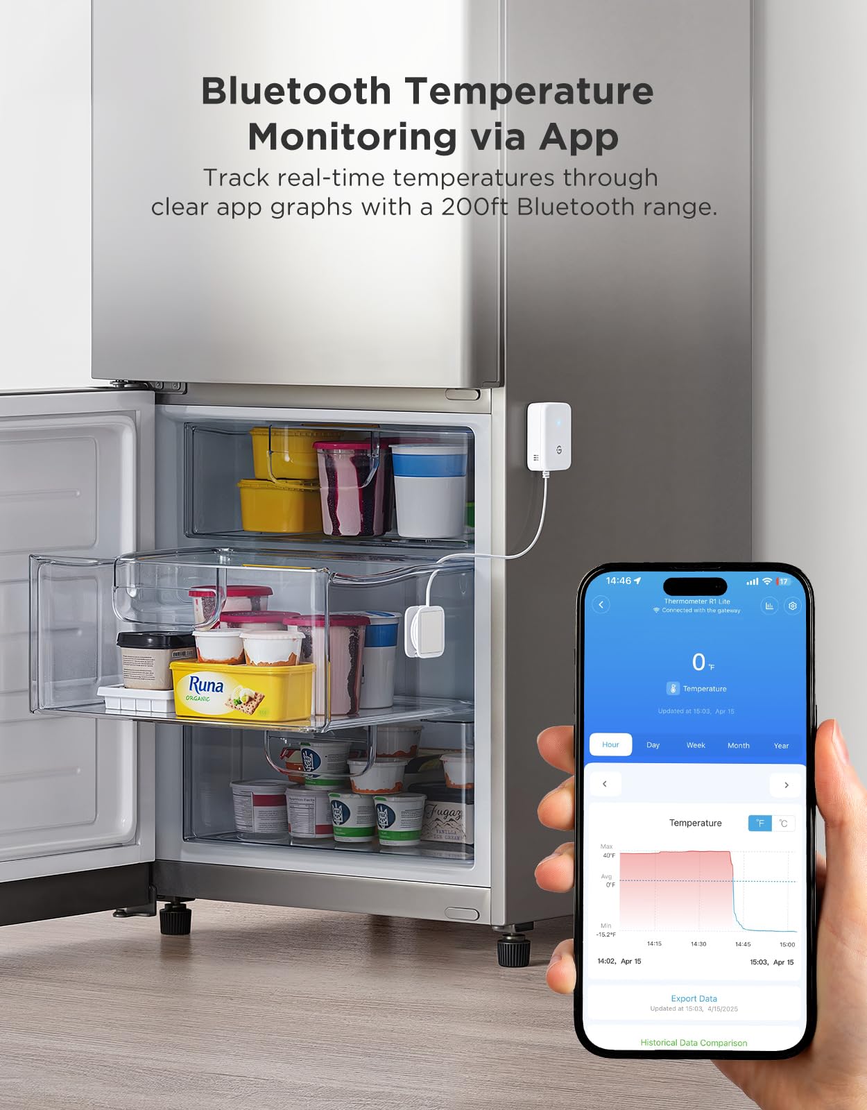 GoveeLife sensor de temperatura NTC de alta precisión para lecturas rápidas.