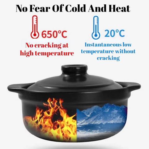 GOVNPJ Olla coreana 40 oz apta para horno, microondas y cocina.