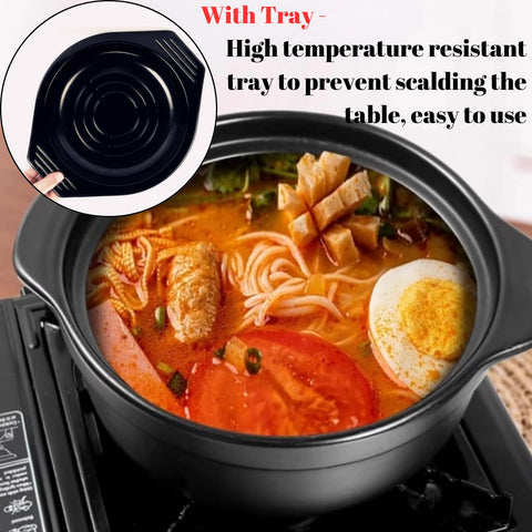 Tapa cerámica GOVNPJ para olla coreana sella sabores y calor eficientemente.