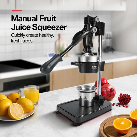 Gowintech exprimidor manual de acero inoxidable con cesto filtrante para jugos claros