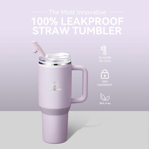 Gpeng tumbler con tapa y boquilla, beber con una sola mano.