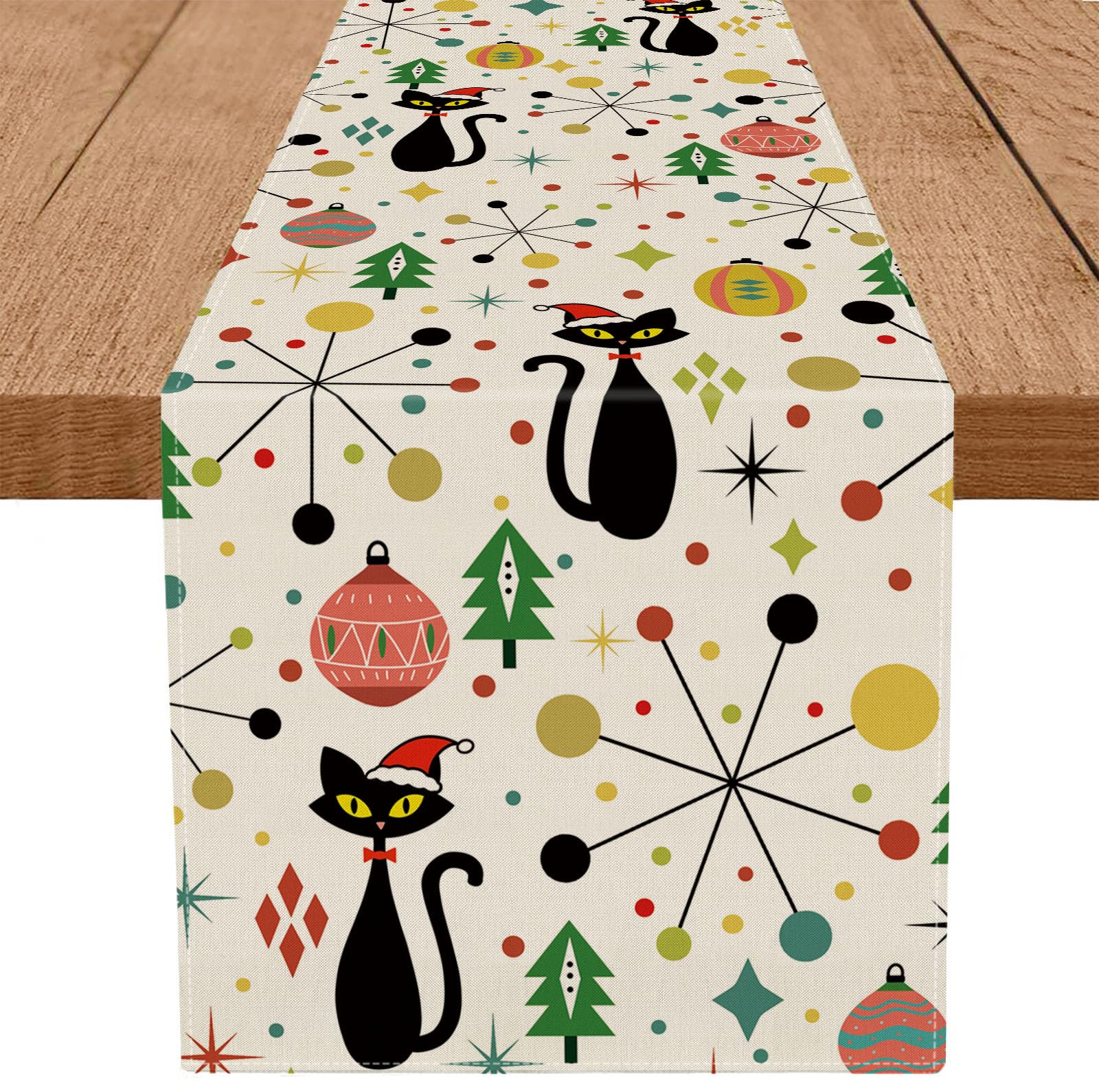 GPGHE corredor de mesa navidad moderna, ideal para cenas festivas con estilo contemporaneo.