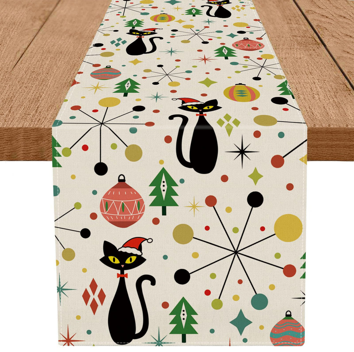 GPGHE corredor de mesa navidad moderna, ideal para cenas festivas con estilo contemporaneo.