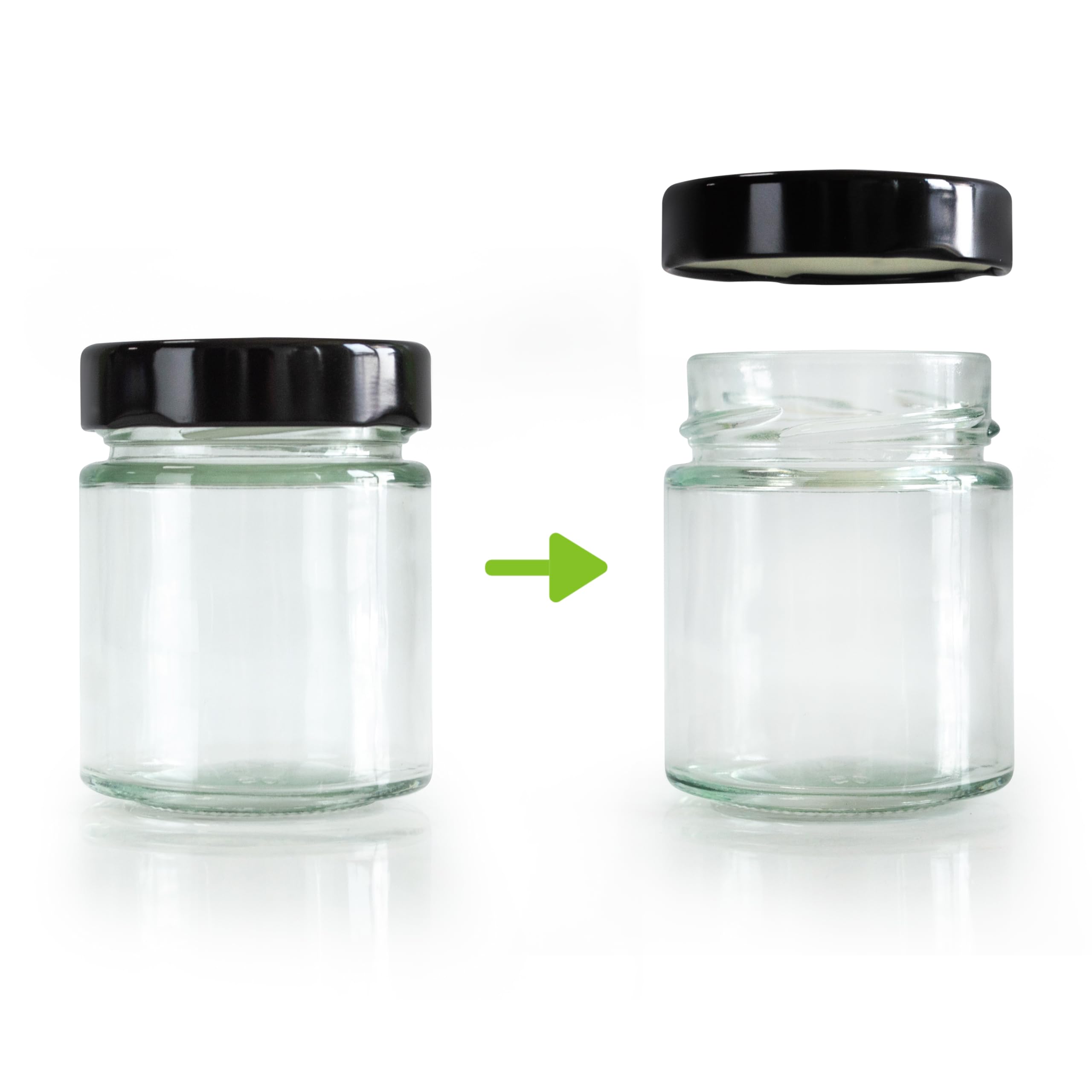 Frascos de almacenamiento en cocina para alimentos secos y pequeños ingredientes.