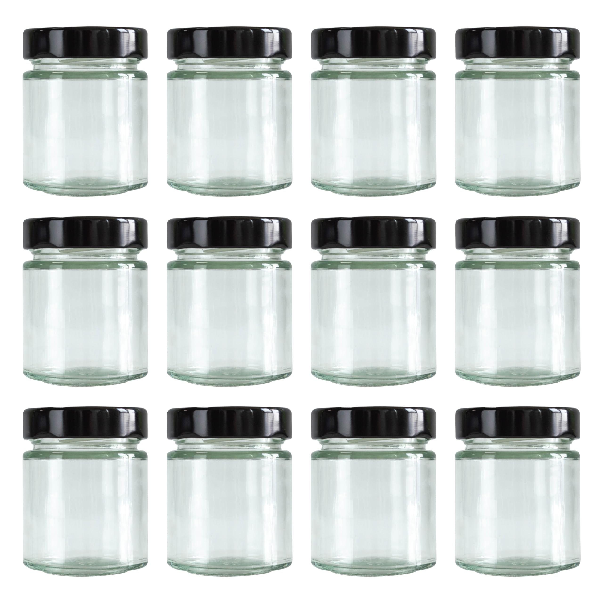 Frascos GPK4ALL de 5 oz con vidrio claro para especias y almacenamiento seguro.