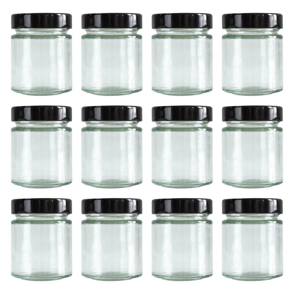 Frascos GPK4ALL de 5 oz con vidrio claro para especias y almacenamiento seguro.