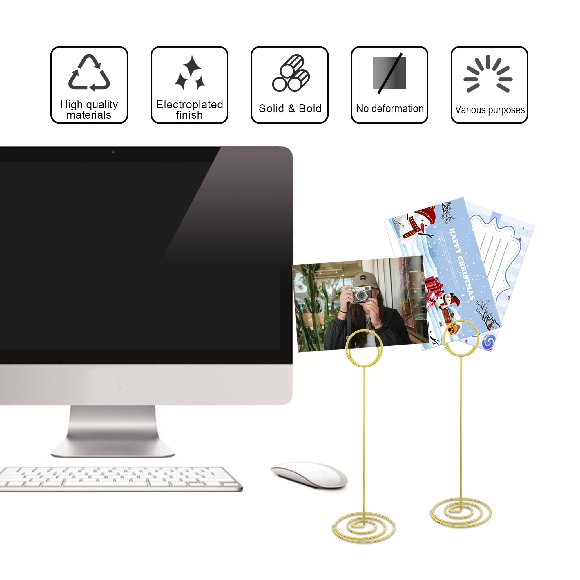 GPYG expositor cartas mesa oro, ideal para menús y nombres